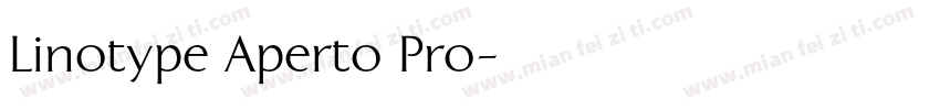 Linotype Aperto Pro字体转换
